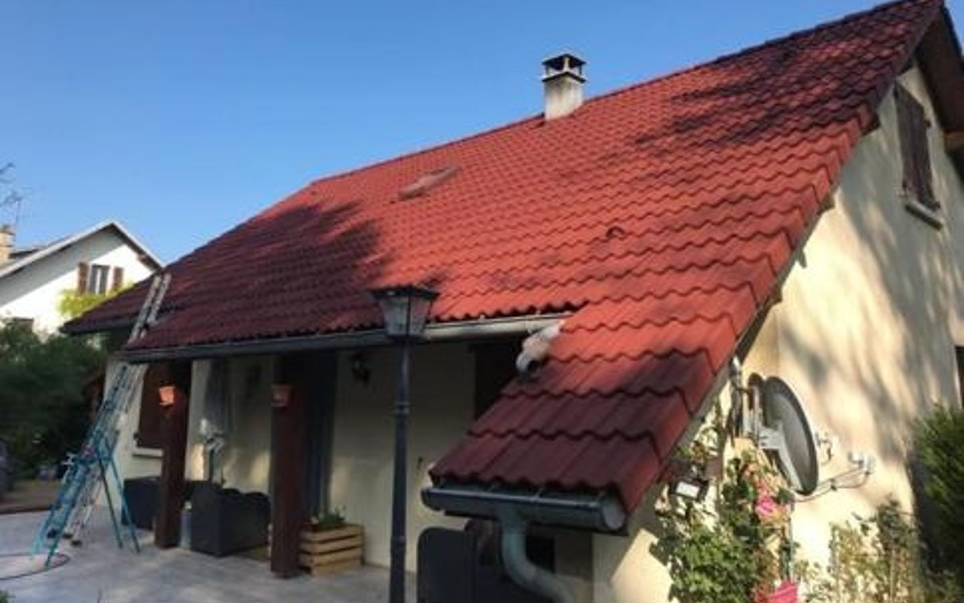 Nettoyage toiture tuiles maisons laffitte yvelines après