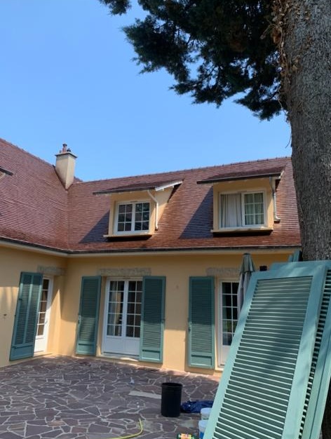 Hydrofuge colore sur toiture maisons laffitte 78600 yveline après
